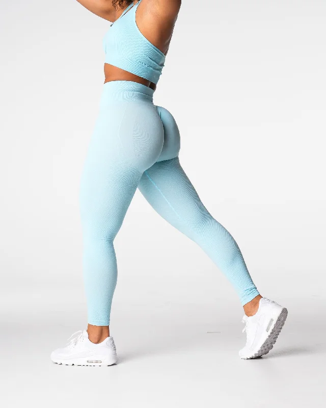Pastel Blue Lift Seamless Leggings Comfortable Cold Weather Leggings
