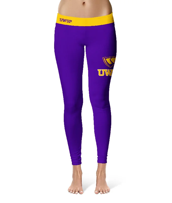 UW-Stevens Point Pointers Game Day Logo on Thigh Purple Yoga Leggings for Women by Vive La Fete Trendy Seamless Fit Leggings UW-Stevens Point Pointers Game Day Logo on Thigh Purple Yoga Leggings for Women by Vive La Fete Trendy Seamless Fit Leggings