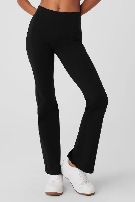 Airbrush High-Waist Flare Legging - Black Comfortable Stretch Leggings