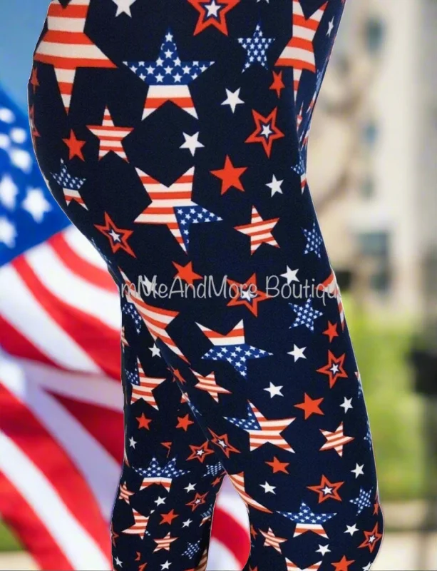 Womens American Flag Star Leggings, Patriotic 4th of July Pants, Sizes 0-18, No-Roll Waist, Red/White/Blue Comfortable Zip-Up Leggings Womens American Flag Star Leggings, Patriotic 4th of July Pants, Sizes 0-18, No-Roll Waist, Red/White/Blue Comfortable Zip-Up Leggings