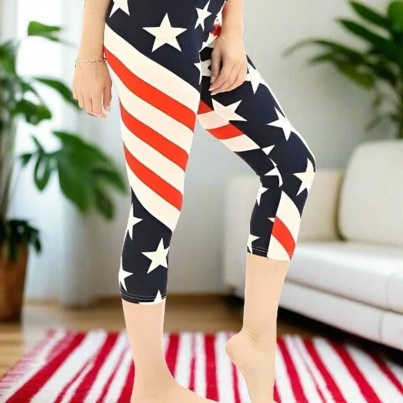 Womens American Flag Capri Leggings, Patriotic 4th of July Pants, Sizes 0-18, No-Roll Waist, Red/White/Blue Trendy Black Mesh Leggings Womens American Flag Capri Leggings, Patriotic 4th of July Pants, Sizes 0-18, No-Roll Waist, Red/White/Blue Trendy Black Mesh Leggings