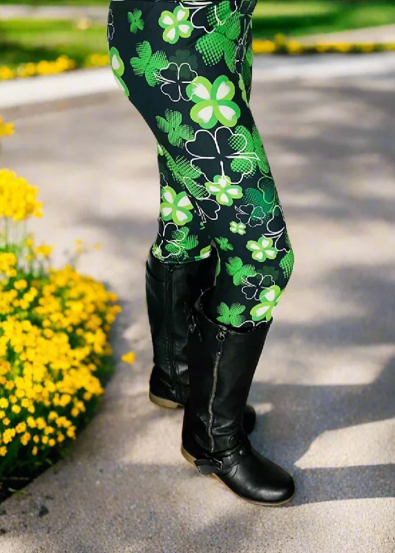 Womens Shamrock Leggings, St. Patrick Day Leggings, Soft Yoga Pants, Sizes OS/TC, Yoga Waist, Green/Black, Exclusive Leggings Fashionable Solid Color Tights Womens Shamrock Leggings, St. Patrick Day Leggings, Soft Yoga Pants, Sizes OS/TC, Yoga Waist, Green/Black, Exclusive Leggings Fashionable Solid Color Tights