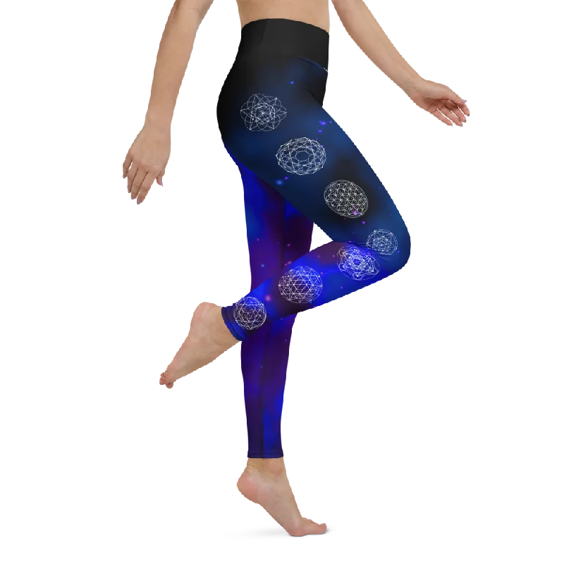 Mystic Meta High Waist Womens Yoga Leggings Elegant Stretchy Faux Leather Leggings