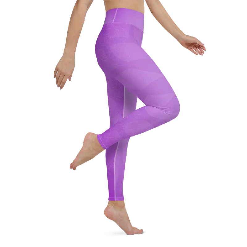 Lavender Mandala Radiant High Waist Womens Yoga Leggings Stylish Stretch Pants Leggings Lavender Mandala Radiant High Waist Womens Yoga Leggings Stylish Stretch Pants Leggings