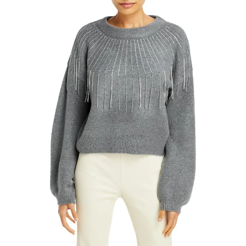Aqua Womens Knit Embellished Crewneck Sweater Lace Blend Ribbed Blend Corduroy Blend Aqua Womens Knit Embellished Crewneck Sweater Lace Blend Ribbed Blend Corduroy Blend