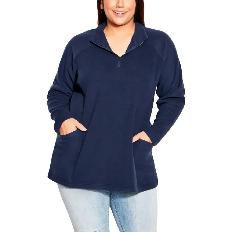 Avenue Womens Plus Zipper Fleece Tunic Sweater Nylon Fabric Polyester Fabric Spandex Fabric Avenue Womens Plus Zipper Fleece Tunic Sweater Nylon Fabric Polyester Fabric Spandex Fabric