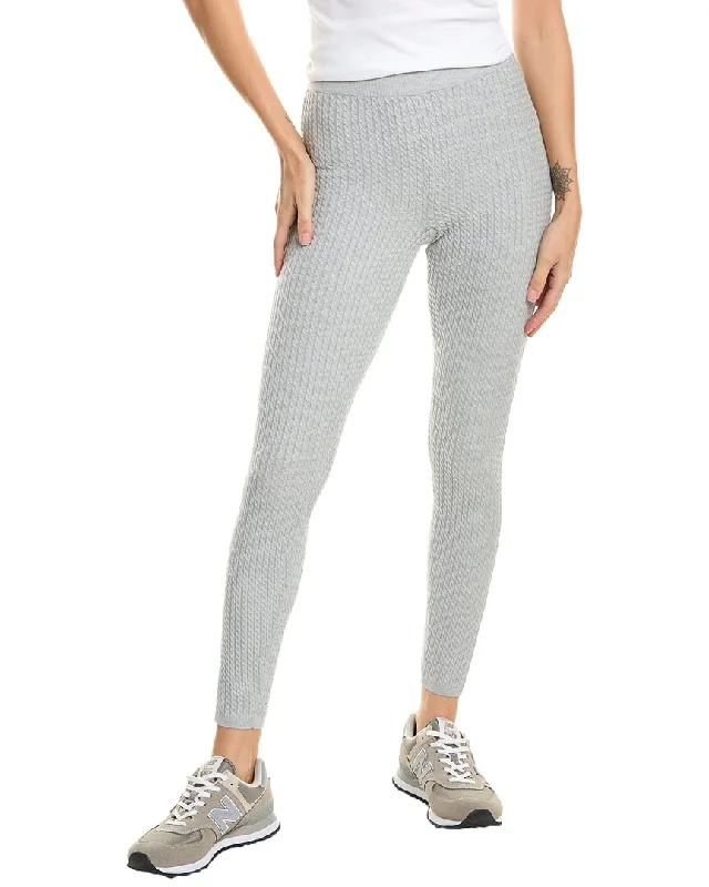 Weworewhat Cable Knit Legging Fashionable Full-Length Active Leggings