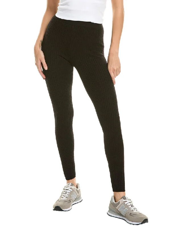 Weworewhat Cable Knit Legging Comfortable Sports Performance Tights