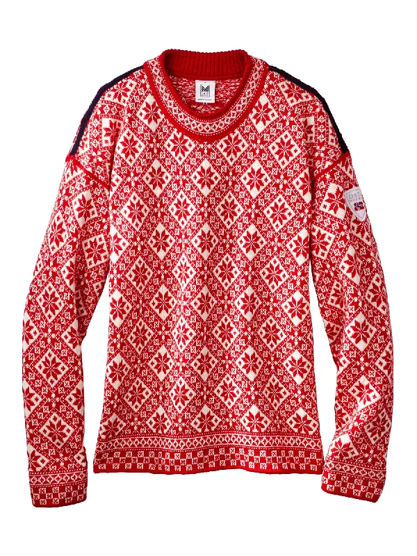 Bjoroy Nordic Crewneck Sweater Real Fur Shearling Chenille