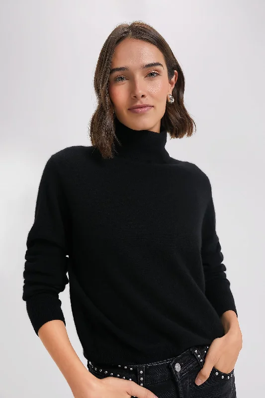 Black Cashmere Turtleneck Sweater Lightweight Heavyweight Midweight