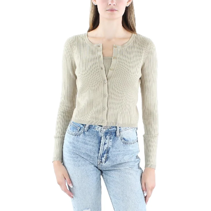 Calvin Klein Womens 2PC Rayon Sweater Set Satin Blend Silk Blend Wool Blend