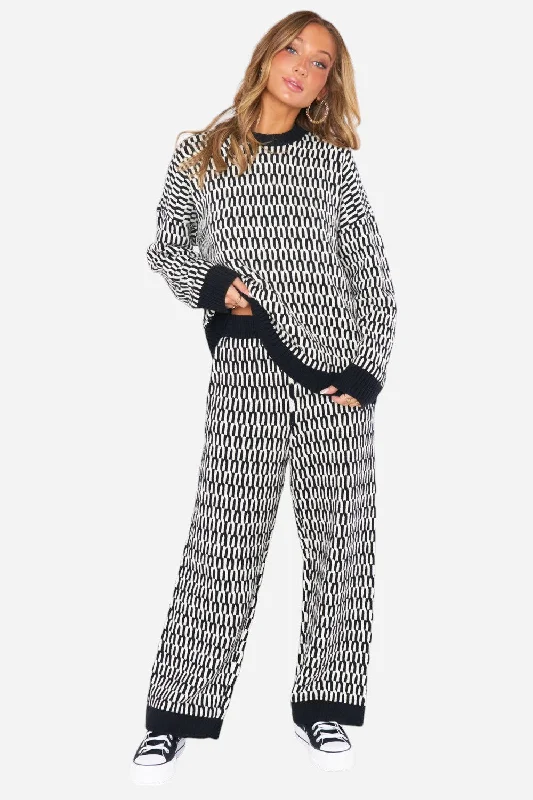 Show Me Your Mumu Chilly Sweater in Metro Geo Knit Open Front Closed Front Wrap Front Show Me Your Mumu Chilly Sweater in Metro Geo Knit Open Front Closed Front Wrap Front
