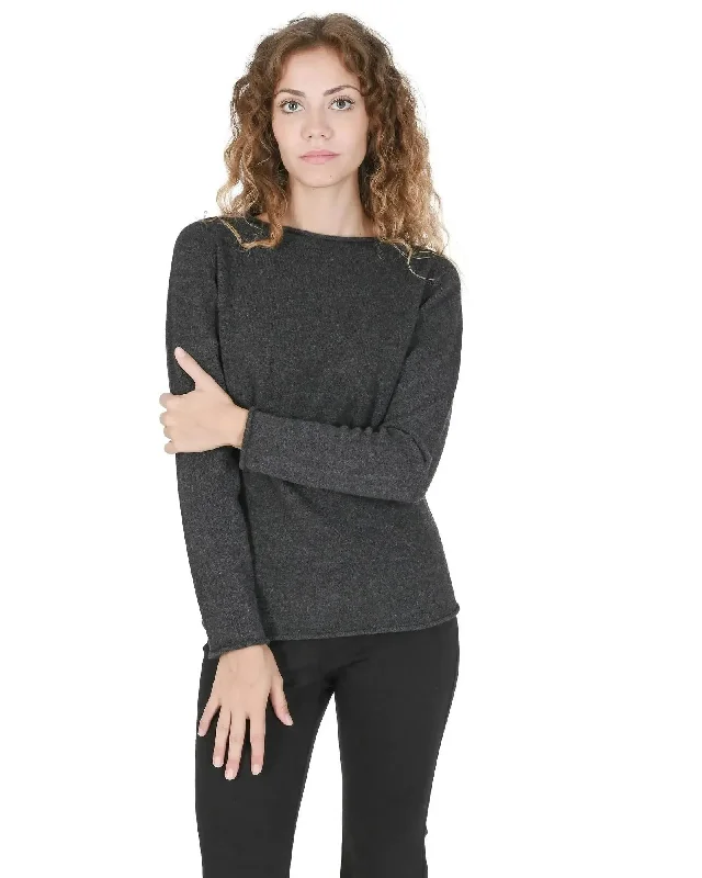 Crown of Edinburgh Cashmere Women's Premium Cashmere Boatneck Sweater in Dark gray - L Mesh Fabric Canvas Fabric Denim Fabric Crown of Edinburgh Cashmere Women's Premium Cashmere Boatneck Sweater in Dark gray - L Mesh Fabric Canvas Fabric Denim Fabric