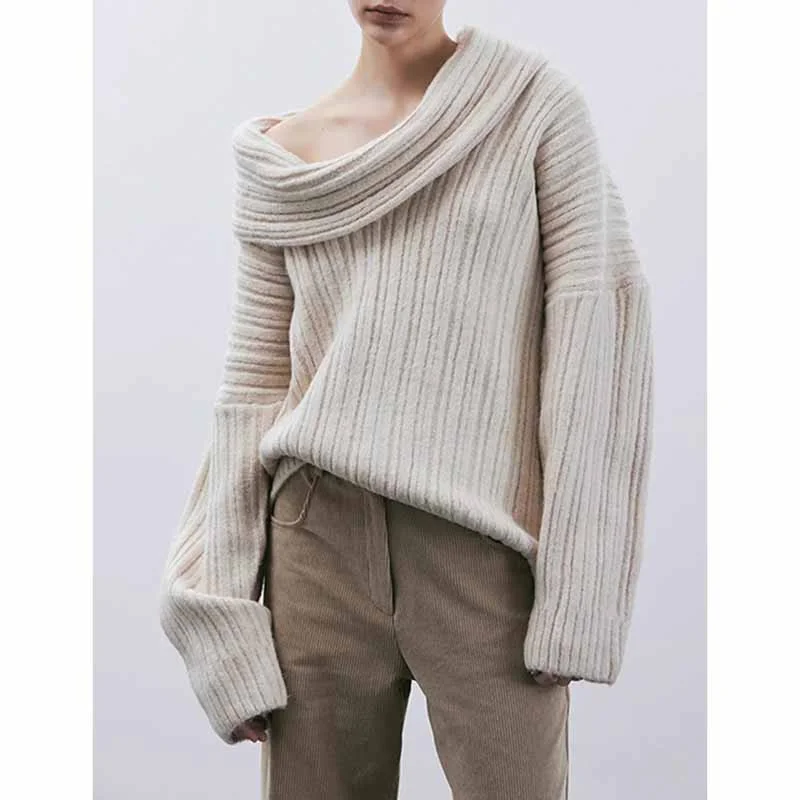 Irregular loose sleeves knitted sweater Rayon Fabric Velvet Fabric Corduroy Fabric