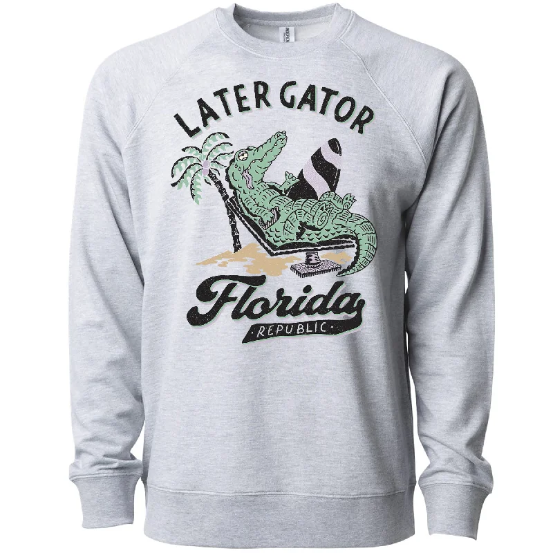 Later Gator Florida Raglan Sweater Toggled Drawstring Belted