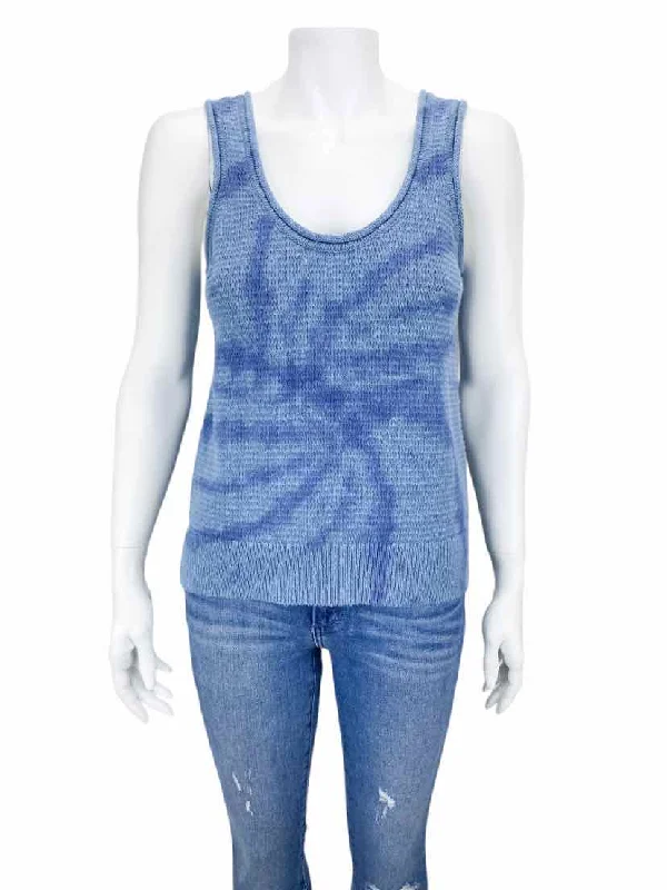 Madewell Women's Tie-Dye Tank Sweater Blue Size S Jersey Fabric Tulle Fabric Batik Fabric Madewell Women's Tie-Dye Tank Sweater Blue Size S Jersey Fabric Tulle Fabric Batik Fabric