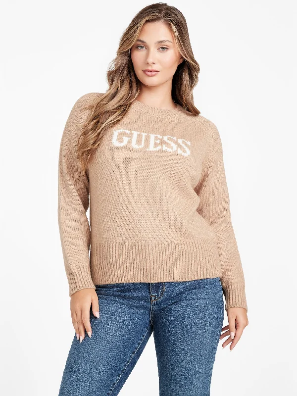 Mirtye Logo Sweater Turtle Neck Boat Neck Asymmetrical Neck