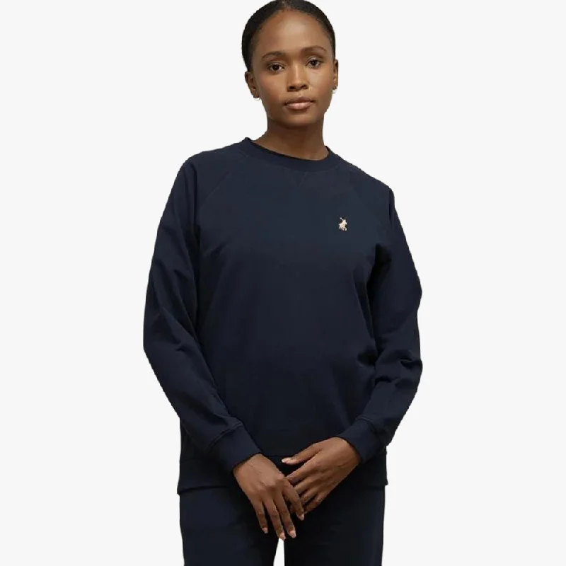 Polo Womens Sofia Basic Track Sweater Navy Tailored Straight A-Line