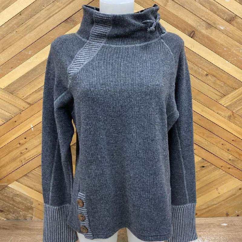 Prana - Women's Wool-Blend Sweater - MSRP comp $165: Grey-women-XL Casual Formal Business