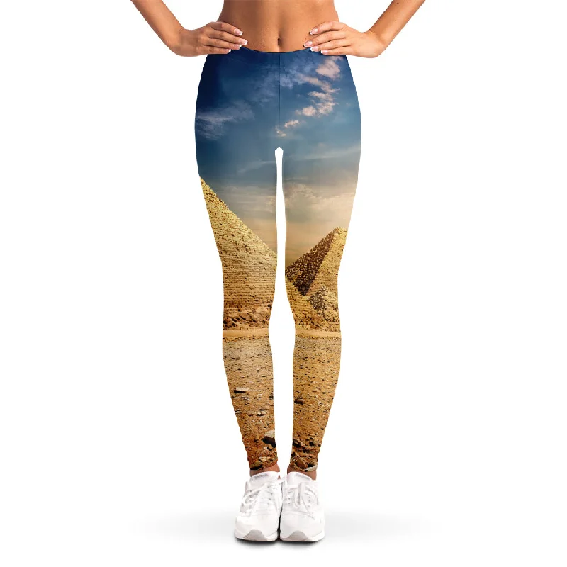 Pyramid Sunset Print Women's Leggings Trendy High-Waist Tummy Control Leggings