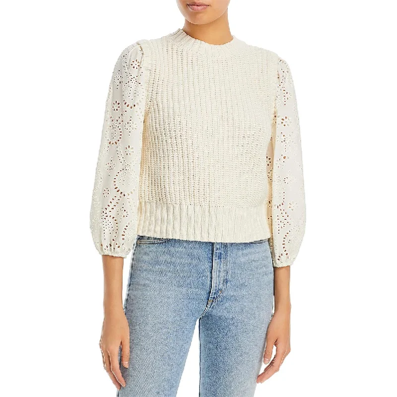Rails Womens Dhalia Ribbed Knit Crewneck Sweater Satin Fabric Silk Fabric Chiffon Fabric Rails Womens Dhalia Ribbed Knit Crewneck Sweater Satin Fabric Silk Fabric Chiffon Fabric
