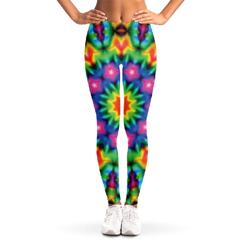 Rainbow Kaleidoscope Print Women's Leggings Stylish High-Waisted Leggings