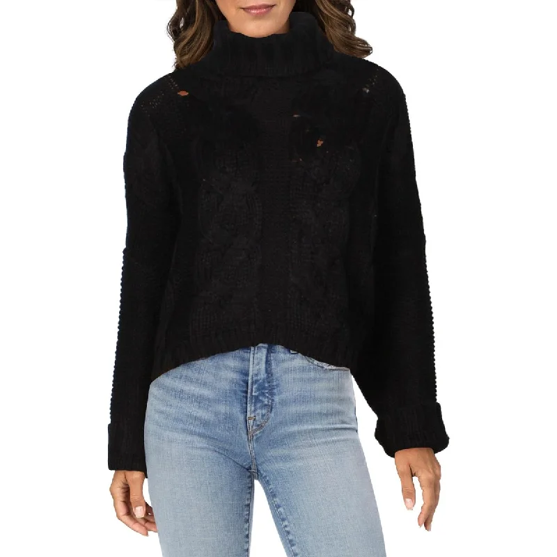 RD Style Womens Cable Knit Long Sleeves Turtleneck Sweater Faux Fur Fabric Real Fur Fabric Shearling Fabric RD Style Womens Cable Knit Long Sleeves Turtleneck Sweater Faux Fur Fabric Real Fur Fabric Shearling Fabric