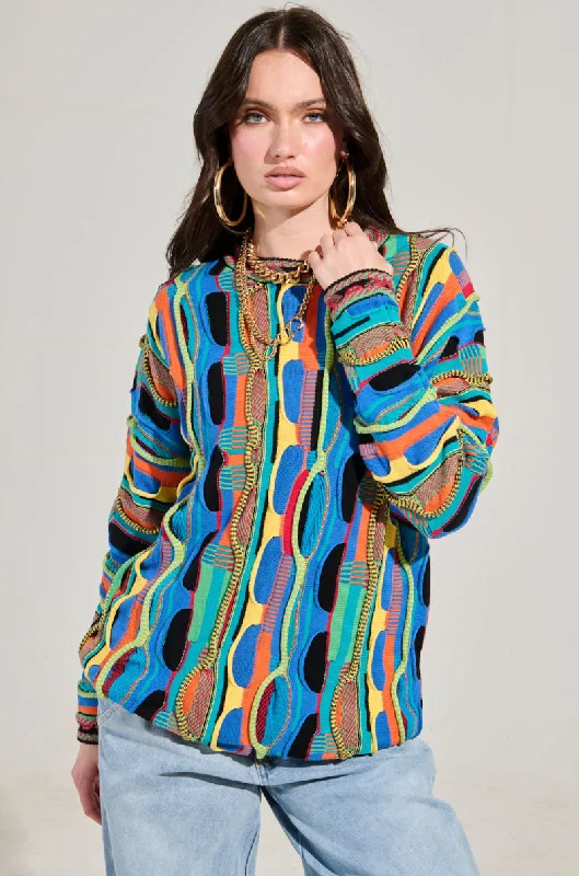VINTAGE COOL OVERSIZED MULTI COLOR SWEATER Rayon Fabric Velvet Fabric Corduroy Fabric VINTAGE COOL OVERSIZED MULTI COLOR SWEATER Rayon Fabric Velvet Fabric Corduroy Fabric