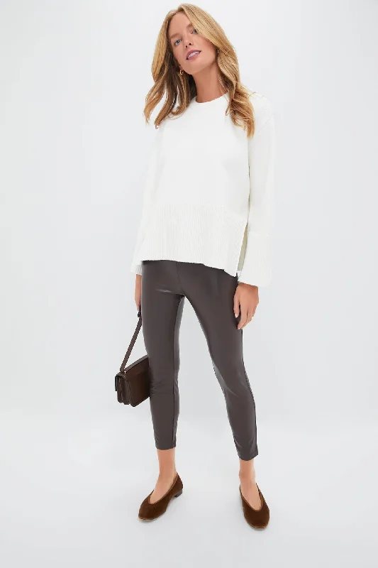 Winter White Carington Sweater Open Front Closed Front Wrap Front