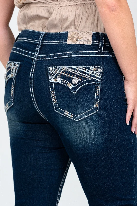 Heavy Stitches Faux Flap Women's Plus Size Bootcut Jeans Chic Vintage-Inspired Denim Jeans Heavy Stitches Faux Flap Women's Plus Size Bootcut Jeans Chic Vintage-Inspired Denim Jeans