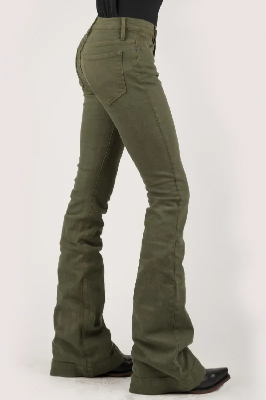 Stetson Womens Olive Green Cotton Blend 921 High Waist Jeans Comfortable Mid-Rise Jeans Stetson Womens Olive Green Cotton Blend 921 High Waist Jeans Comfortable Mid-Rise Jeans
