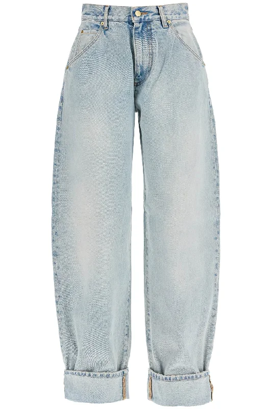 Khris Barrel Jeans  - Blue Comfortable Straight-Legged Denim