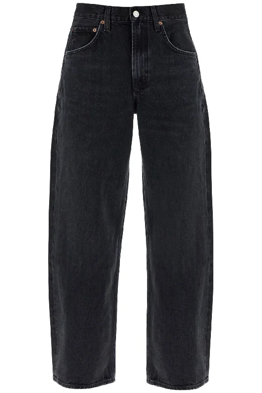 Curved Leg Jeans For A  - Grey Elegant Dark-Wash Bootcut Jeans