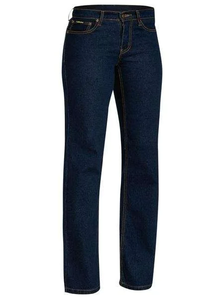 Bisley Ladies Rough Rider Denim Stretch Jeans Stylish Stone-Wash Denim Jeans