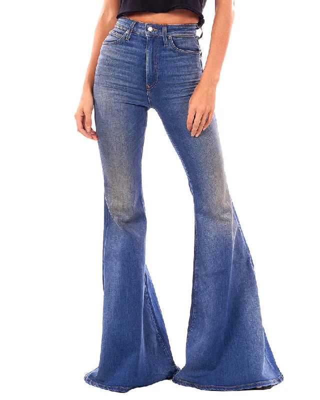 High Rise Super Bell Jeans Stylish Paperbag Waist Denim