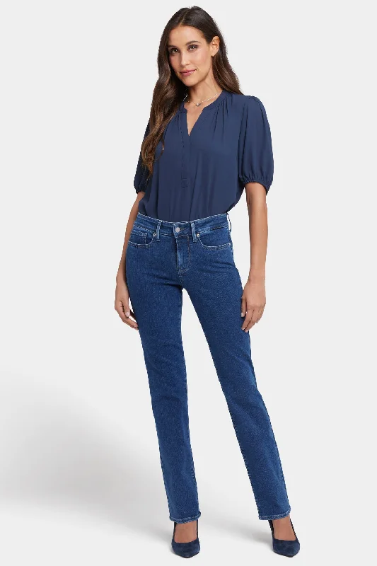 Marilyn Straight Jeans - Hollywood Indigo Stylish High-Waist Skinny Denim