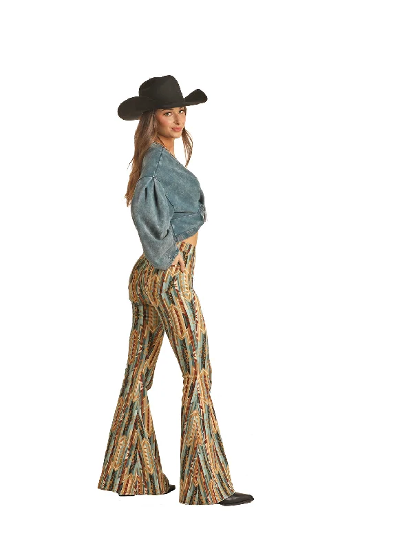 Women's Rock & Roll Cowgirl Bell Bottom Jeans #RRWD7PR0FD Classic Slim Fit Jeans