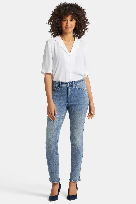 Sheri Slim Jeans In Petite - Indigo Stream Fashionable White Denim Jeans