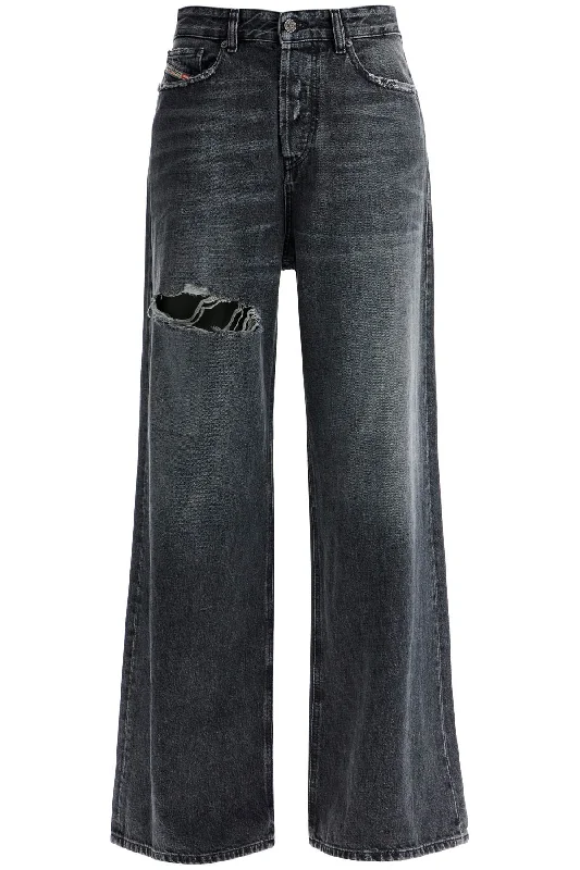 DIESEL straight leg jeans Trendy Patchwork Denim Jeans