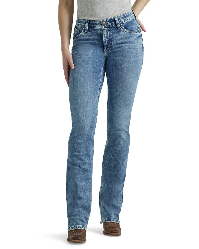 Women's The Ultimate Riding Bootcut Jeans Comfortable Distressed Straight-Leg Jeans