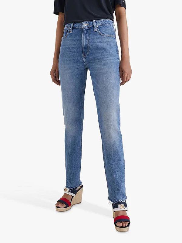 Tommy Hilfiger Slim Cigarette Jeans Elegant High-Waisted Flared Jeans