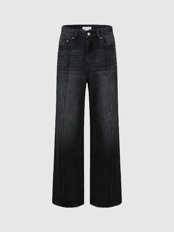 Wide-Leg Jeans Classic Blue Denim Jeans