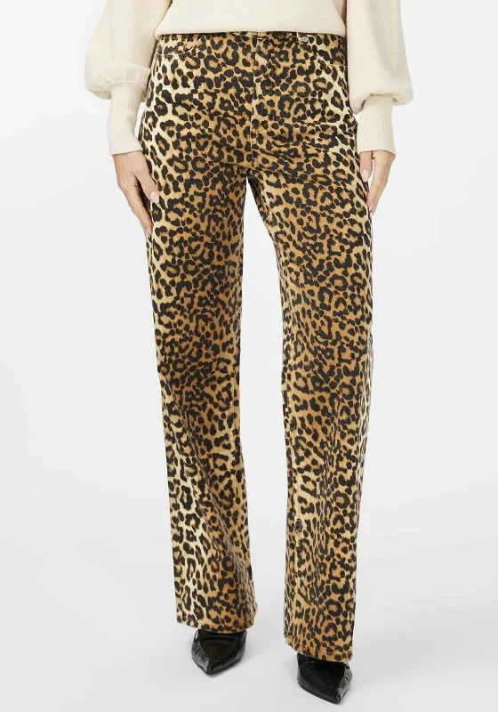 Y.A.S Leonora Leopard Print High Waist Jeans, Nomad Trendy Skinny Fit Jeans